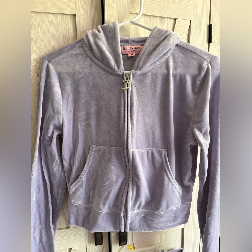 Juicy Couture Lavender Velour Zip Hoodie & Pants Set - Picture 2 of 5